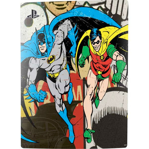 DC Comics Batman and Robin Vintage Action Pose PS5 Digital Edition Console Skin